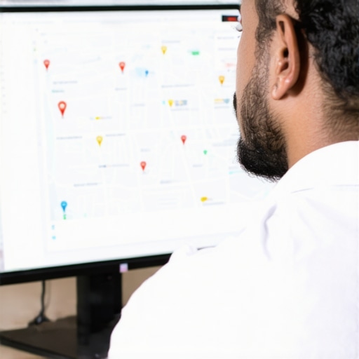 Digital marketer reviewing Fresno local SEO analytics on a computer