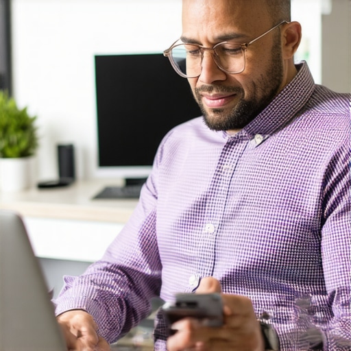 Fresno Business Map Optimization Local Fresno business owner working on Google Maps optimization on laptop