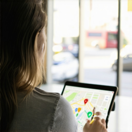 Fresno Local Business SEO Optimization Fresno business owner working on local SEO strategies with maps and reviews