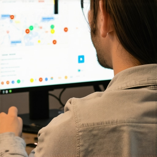 Expert analyzing Google My Business dashboard for Fresno local SEO
