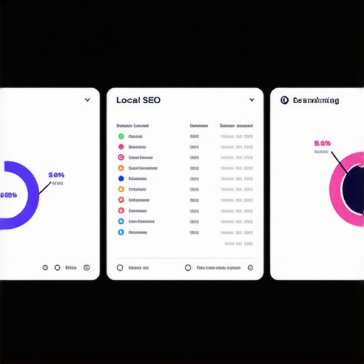 Local SEO dashboard with ranking metrics and analytics.