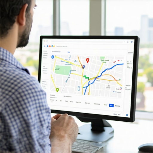 Business owner reviewing Google Maps analytics for Fresno local SEO