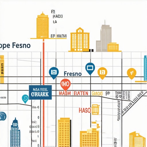 Fresno business map showing optimized listings