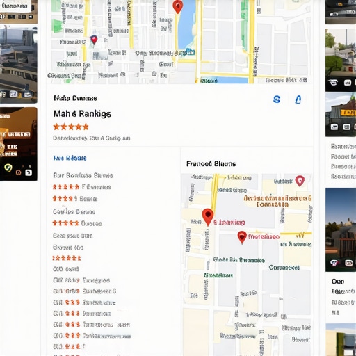Google Maps listing for a Fresno local shop with high reviews and ranking.
